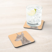 Doberman Portrait Getränkeuntersetzer (Rechte Seite)