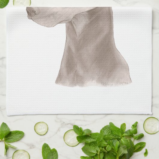 Doberman Portrait Handtuch (Gefaltet)