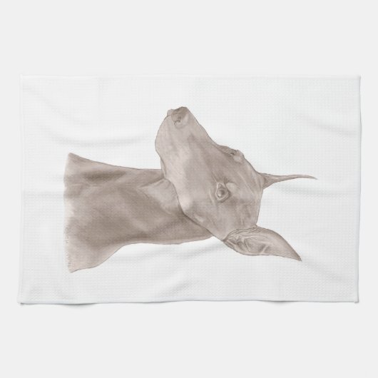 Doberman Portrait Handtuch (Horizontal)