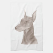 Doberman Portrait Handtuch (Vertikal)