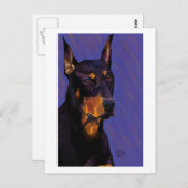Doberman Postcard Postkarte (Vorne/Hinten)