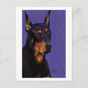 Doberman Postcard Postkarte