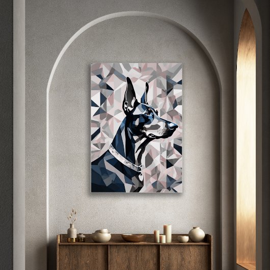 Doberman-Poster {BD-C2} monoton l geometrisch Poster