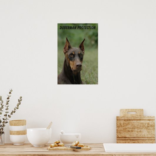 Doberman Protection Poster (Küche)