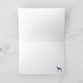 Doberman Pulling Santa's Sleigh Feiertagskarte (Innenseite)