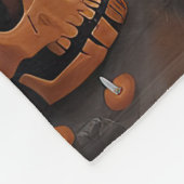 Doberman Pumpkins Halloween Beängstigend Fleecedecke (Ecke)