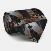 Doberman Pumpkins Halloween Beängstigend Krawatte (Gerollt)