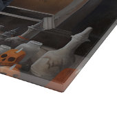 Doberman Pumpkins Halloween Beängstigend Schneidebrett (Ecke)