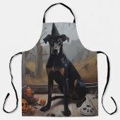 Doberman Pumpkins Halloween Beängstigend Schürze (Vorderseite)