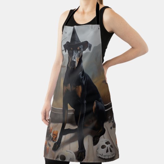 Doberman Pumpkins Halloween Beängstigend Schürze (InSitu)