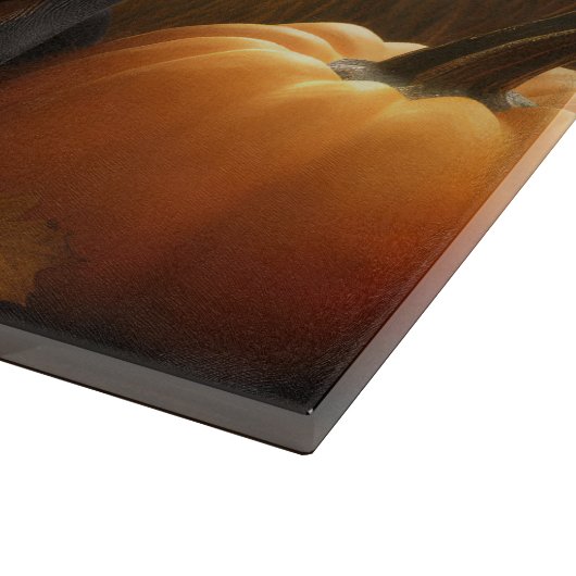 Doberman Puppy Autumn Delight Pumpkin Schneidebrett (Ecke)