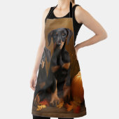 Doberman Puppy Autumn Delight Pumpkin Schürze (InSitu)
