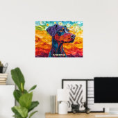 Doberman Quilling Art Dog Portrait Poster (Heimbüro)