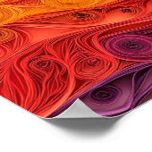 Doberman Quilling Art Dog Portrait Poster (Ecke)