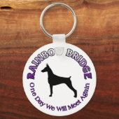 DOBERMAN RAINBOW BRIDGE SCHLÜSSELANHÄNGER (Vorderseite)