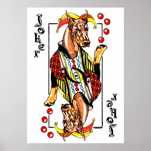 Doberman Red Joker Poster (Vorne)