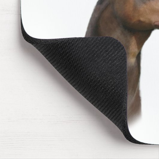 Doberman Red Trick Mousepad (Ecke)