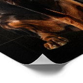 Doberman Reliable Guard Doberman Dog Poster (Ecke)