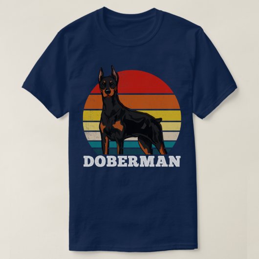 Doberman Retro T-Shirt (Design vorne)