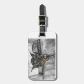 Doberman Riding im Auto Gepäckanhänger (Vorderseite vertikal)