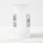 Doberman Riding im Auto Mattglas Bierglas (Mittel)