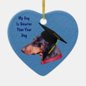 Doberman Smarter Funny Dog Ornament (Vorne)