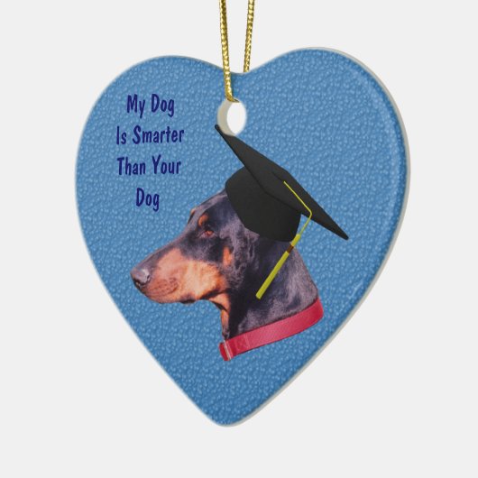 Doberman Smarter Funny Dog Ornament (Links)