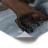 Doberman Snowy Sleigh Weihnachtsdekor Poster (Ecke)