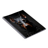 Doberman Steel Vibe Silhouette Vertical Notizblock (Rechte Seite)