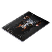 Doberman Steel Vibe Silhouette Vertical Notizblock (Linke Seite)