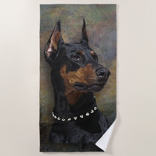 Doberman Strandtuch (Vorderseite)