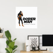 DoberMan Superhero Poster/Print 2 Template Poster (Heimbüro)