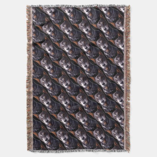 Doberman Throw Blanket Doberman Pinscher Blanket Decke (Vorderseite Vertikal)