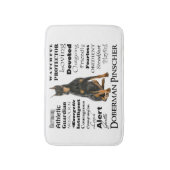 Doberman Traits Bath Mat Badematte (Vorderseite Vertikal)