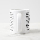 Doberman Traits Jumbo Tasse (Rückseite)