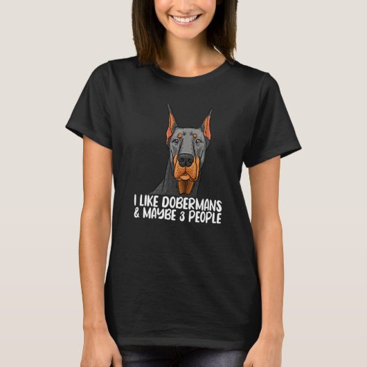 Doberman Tshirt, Dog Lover Tee, Doberman Lover Pre T-Shirt (Vorderseite)