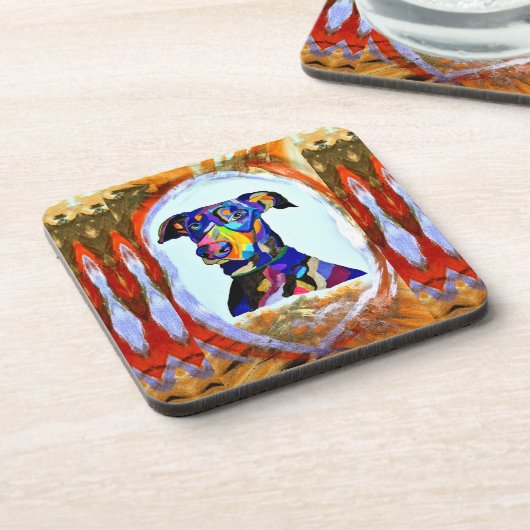 Doberman Untersetzer (Linke Seite)