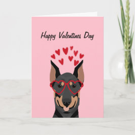 Doberman Valentinstag Liebe Card Feiertagskarte