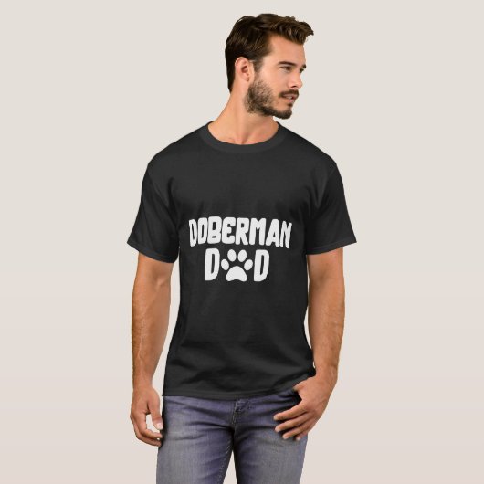 Doberman Vater Daddy Eigentümer eines Doberman Dob T-Shirt (Vorne ganz)