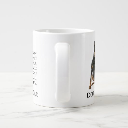 Doberman Vater Jumbo Tasse (Rückseite)