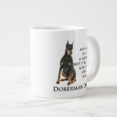 Doberman Vater Jumbo Tasse (Vorderseite Rechts)