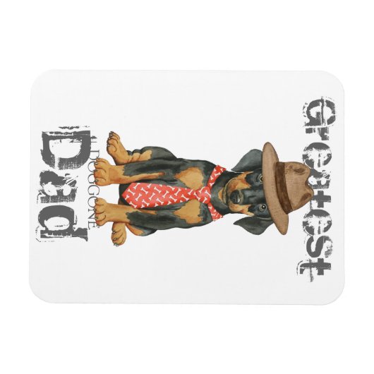 Doberman Vater Magnet (Horizontal)