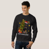 Doberman Vater Mama Weihnachten Weihnachten Weihna Sweatshirt (Vorne ganz)