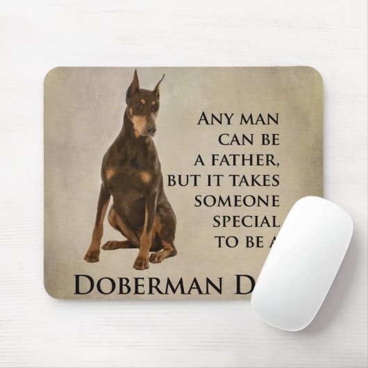 Doberman Vater Mousepad (Mit Mouse)