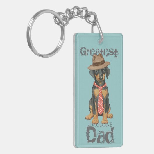 Doberman Vater Schlüsselanhänger (Vorderseite links)