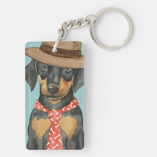 Doberman Vater Schlüsselanhänger (Rückseite)