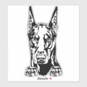 Doberman Vinyl Car Sticker (Blatt)