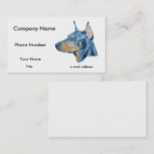 Doberman Visitenkarte (Vorne/Hinten)