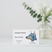 Doberman Visitenkarte (Stehend Vorderseite)