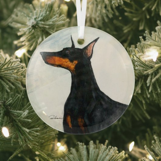 Doberman von Hevener Ornament Aus Glas (InSitu)